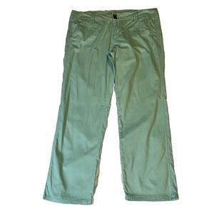 BKE Casuals Capris Womens Cropped 28 Mint Green Bryn Cotton Blend Stretch Y2K